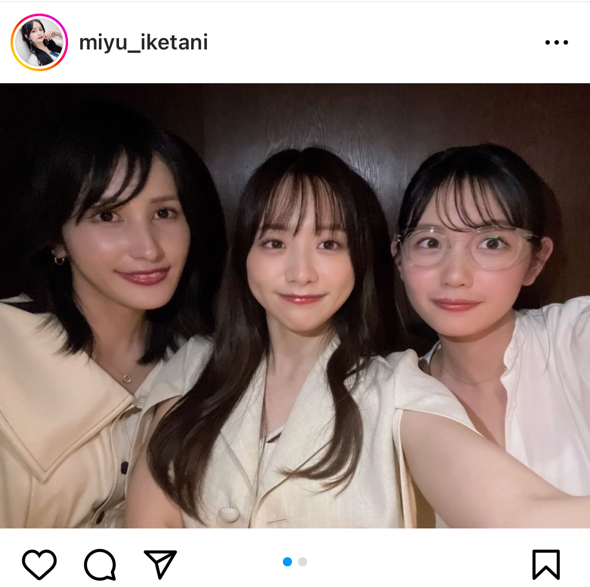 池谷実悠アナのインスタグラムから