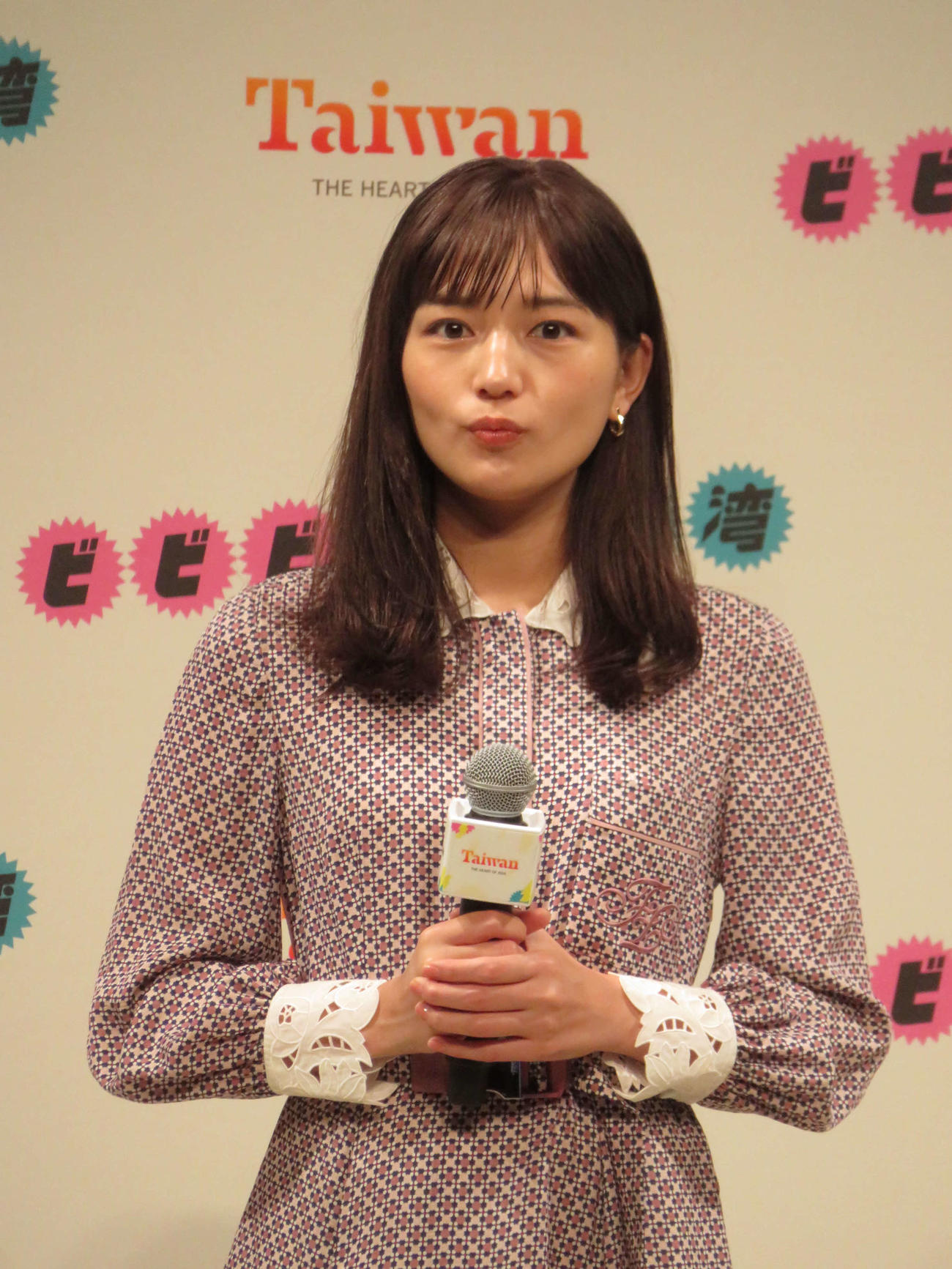 ビビビビ！　台湾CM発表会に出席した川口春奈（撮影・村上幸将）