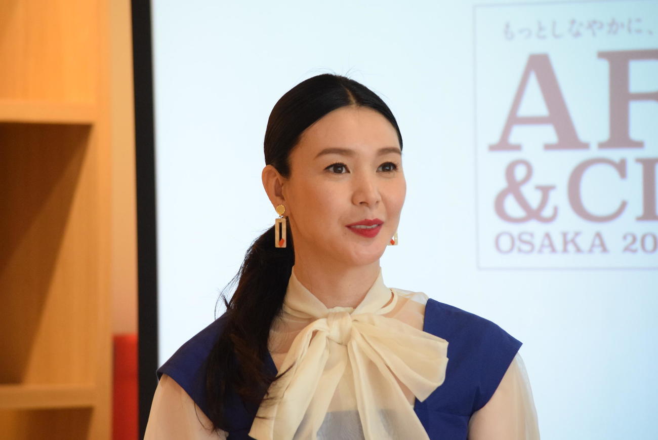 イベントに出席した知花くらら（撮影・阪口孝志）