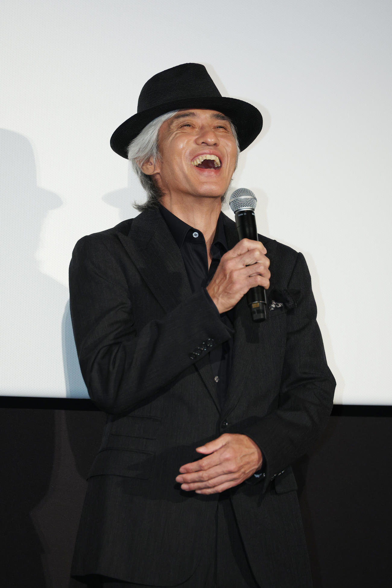 映画「大名倒産」公開初日舞台あいさつを行った佐藤浩市（撮影・中島郁夫）