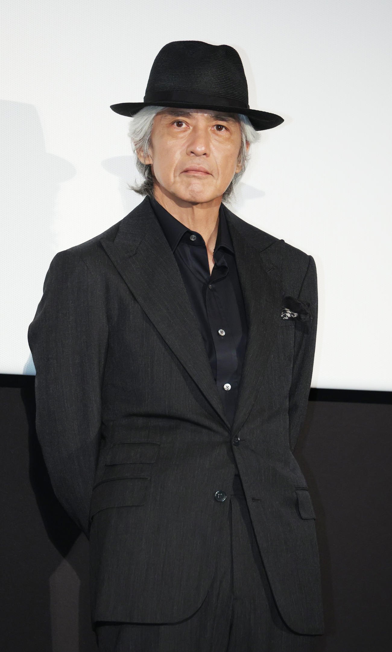 映画「大名倒産」公開初日舞台あいさつを行った佐藤浩市（撮影・中島郁夫）
