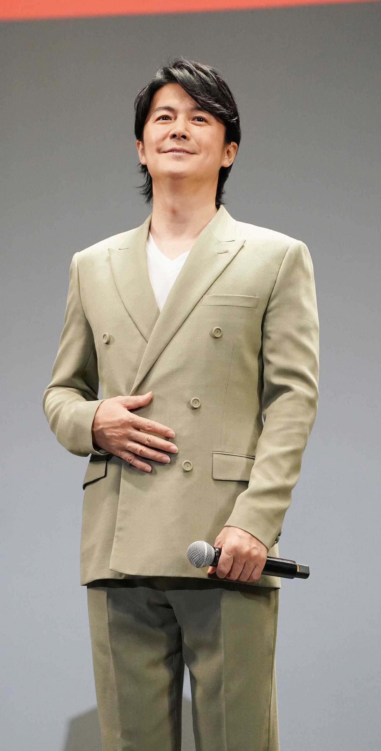TBS系ドラマ日曜劇場「ラストマンー全盲の捜査官ー」最終回プレミア試写会＆サプライズトークショーに臨んだ福山雅治（撮影・小沢裕）