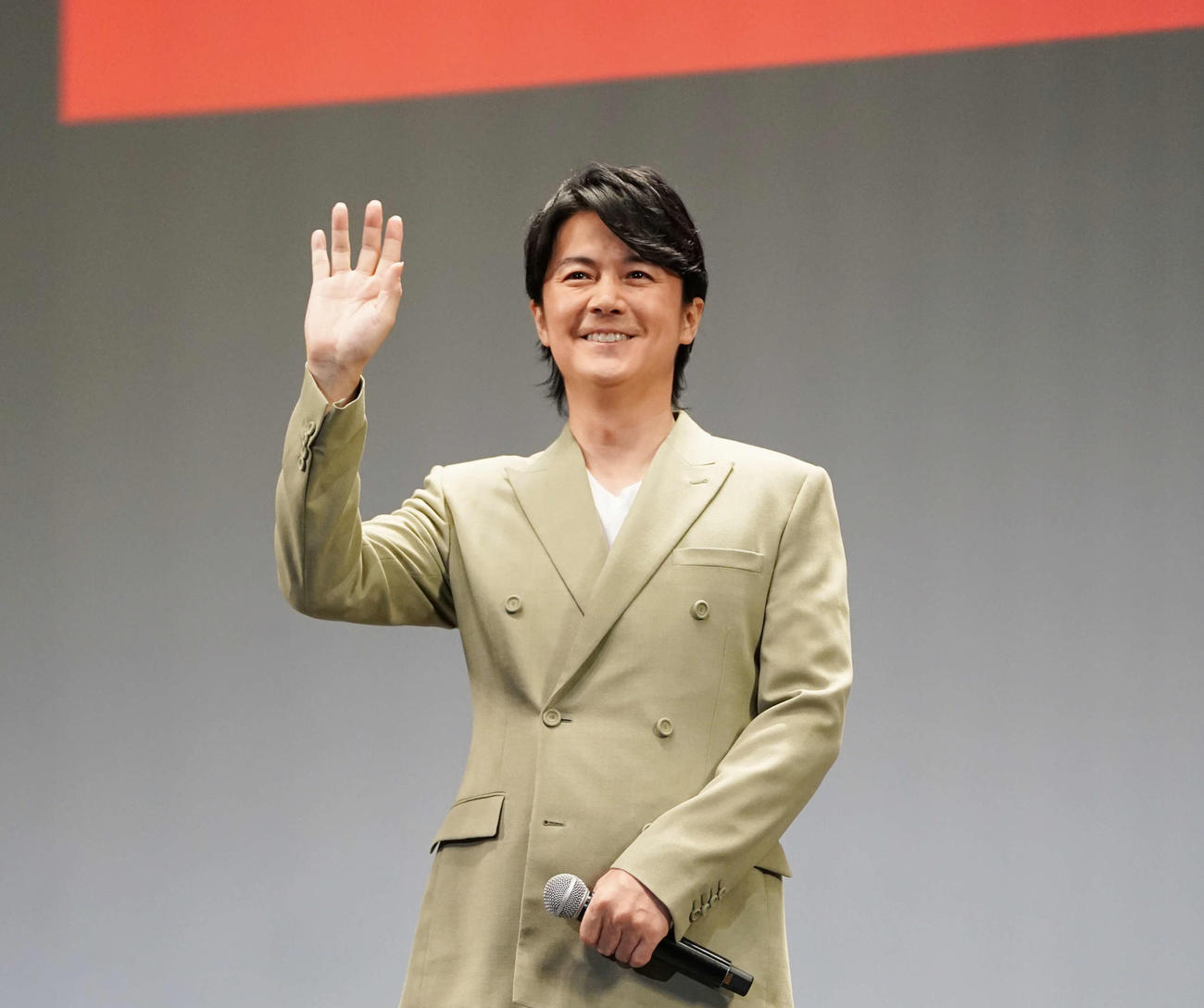 TBS系ドラマ日曜劇場「ラストマンー全盲の捜査官ー」最終回プレミア試写会＆サプライズトークショーに臨んだ福山雅治（撮影・小沢裕）