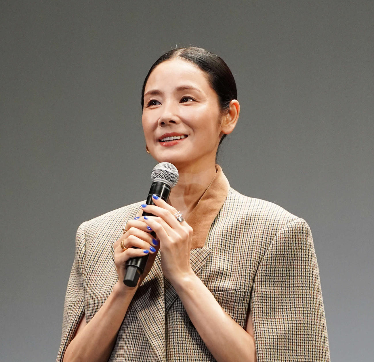 TBS系ドラマ日曜劇場「ラストマンー全盲の捜査官ー」最終回プレミア試写会＆サプライズトークショーに臨んだ吉田羊（撮影・小沢裕）
