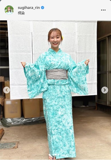 杉原凜アナウンサーのインスタグラムから