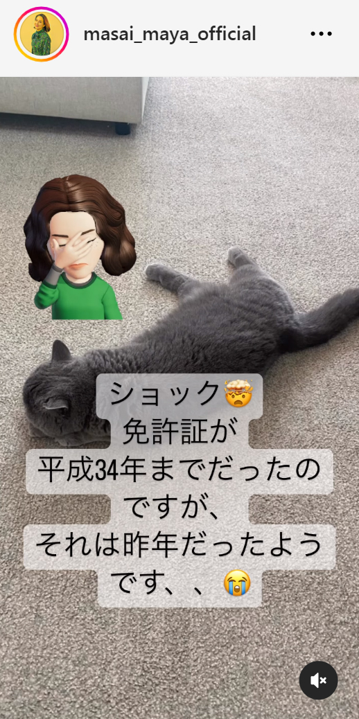 政井マヤのインスタグラムから