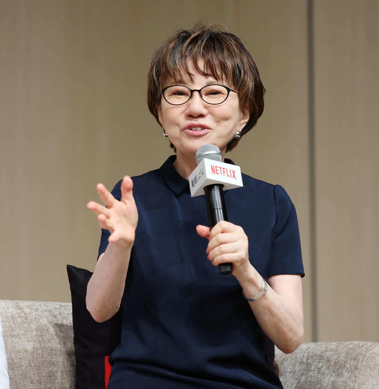 Netflixシリーズ「離婚しようよ」配信記念イベントで話す大石静（撮影・宮地輝）