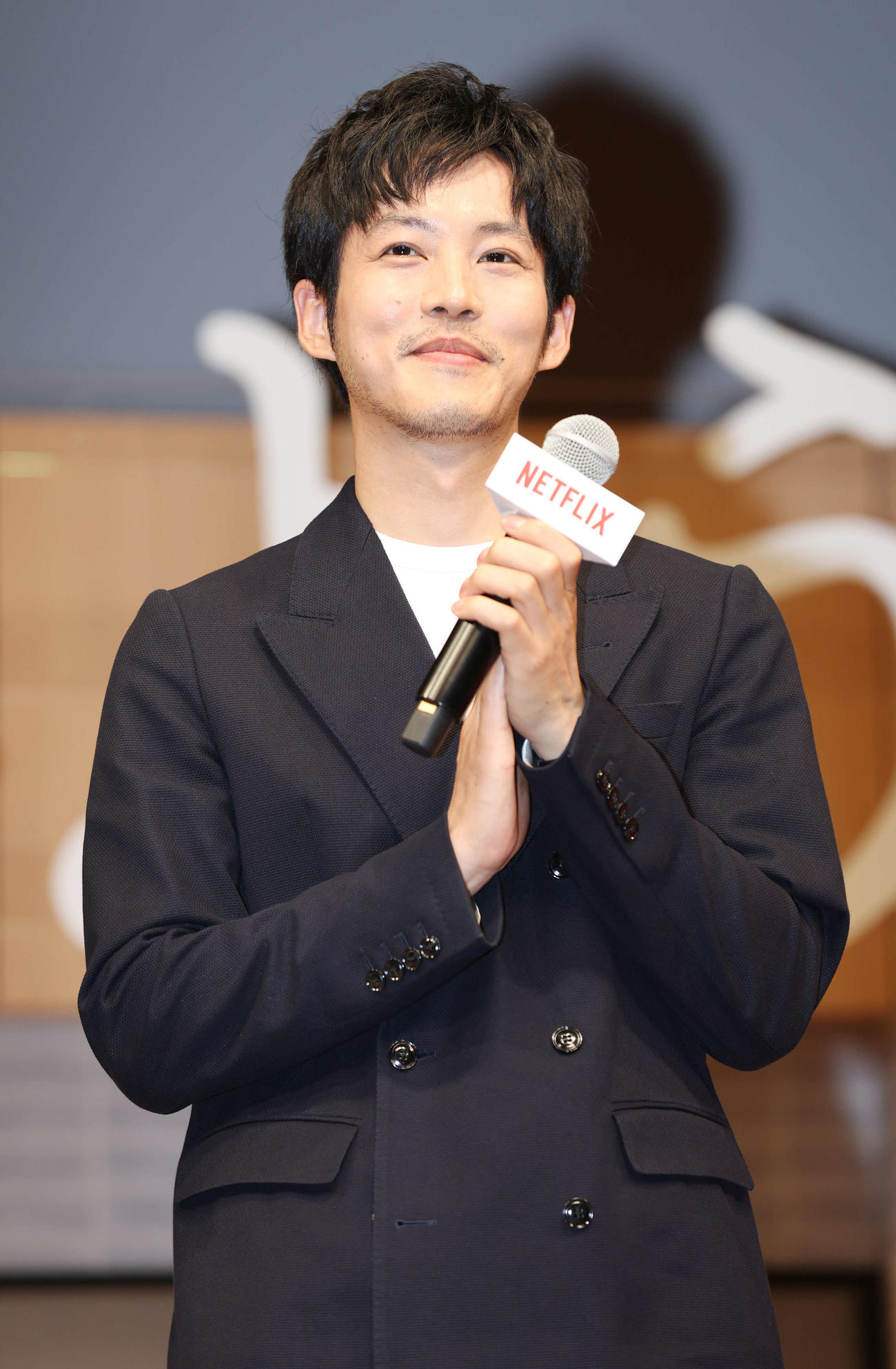 Netflixシリーズ「離婚しようよ」配信記念イベントで笑顔を見せる松坂桃李（撮影・宮地輝）