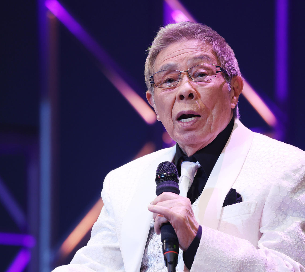 「令和　歌の祭典2023～日本列島！演歌は生活の歌～」でメイントークを行う北島三郎（撮影・中島郁夫）