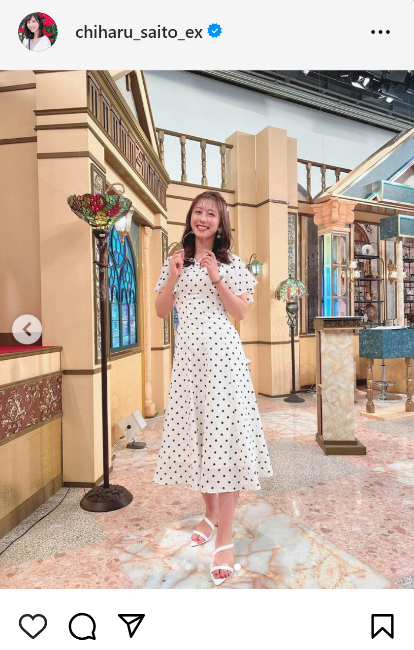 斎藤ちはるアナのインスタグラムから