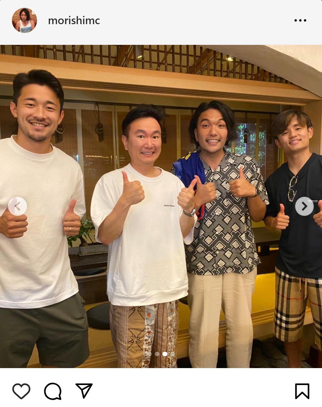 盛山晋太郎のインスタグラムから