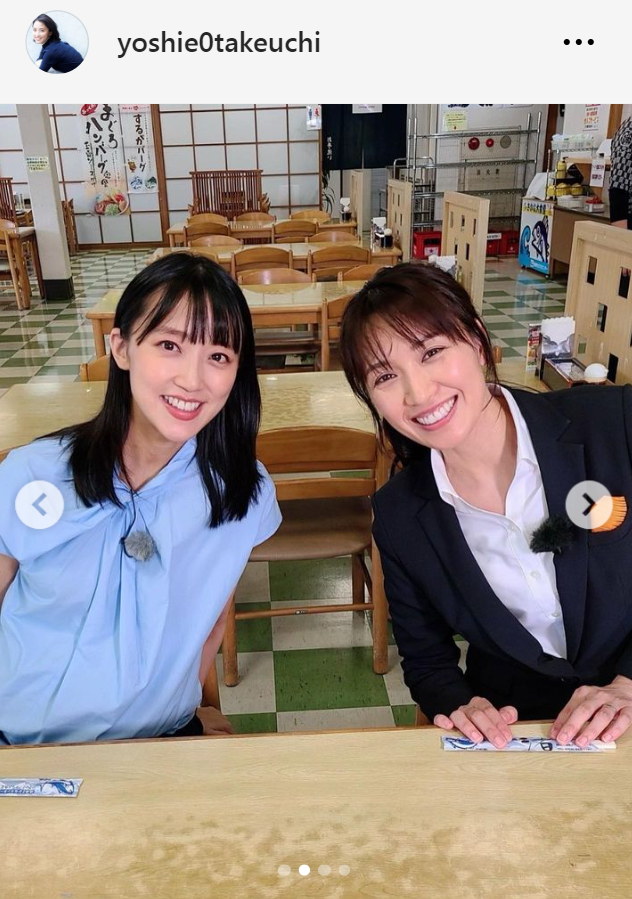 竹内由恵（左）と浅尾美和（竹内由恵のインスタグラムから）