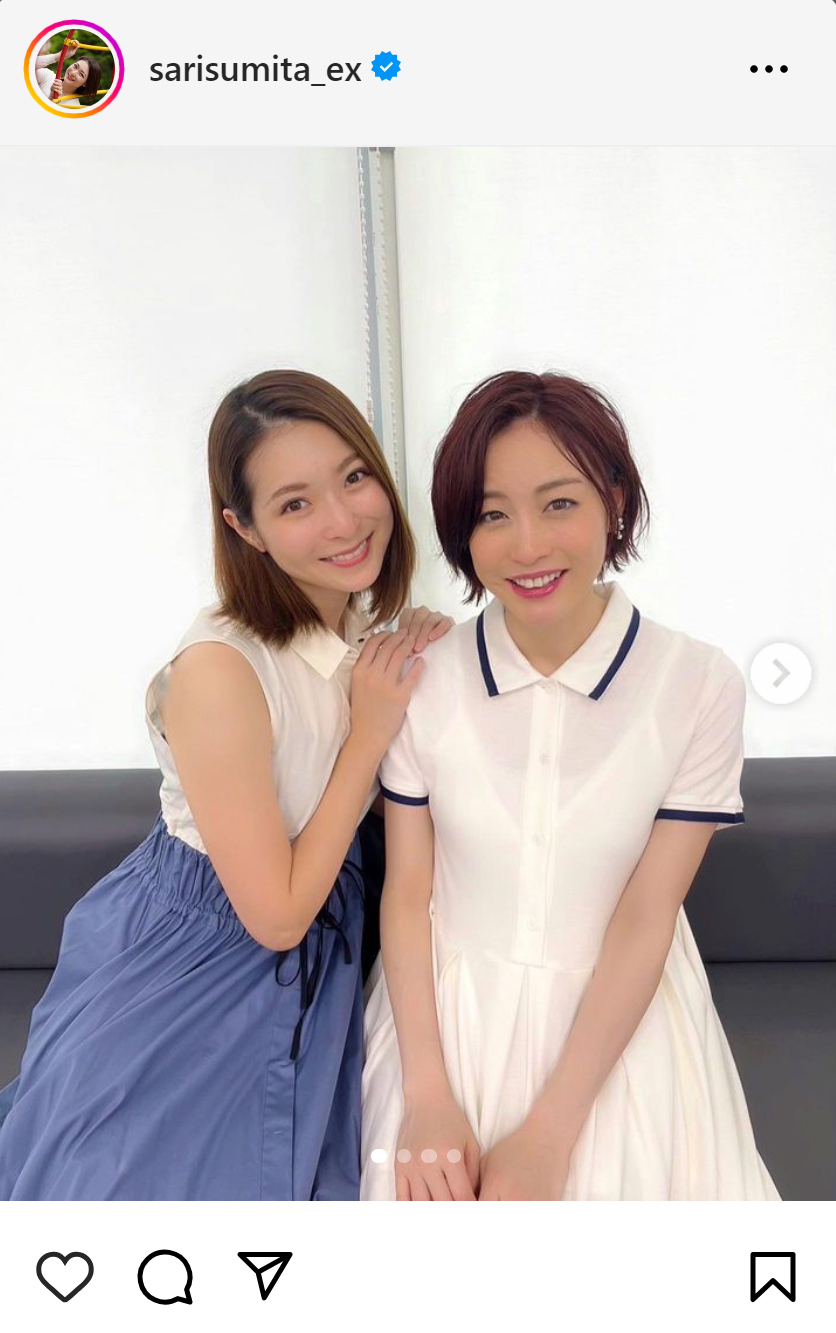 住田紗里アナのインスタグラムから