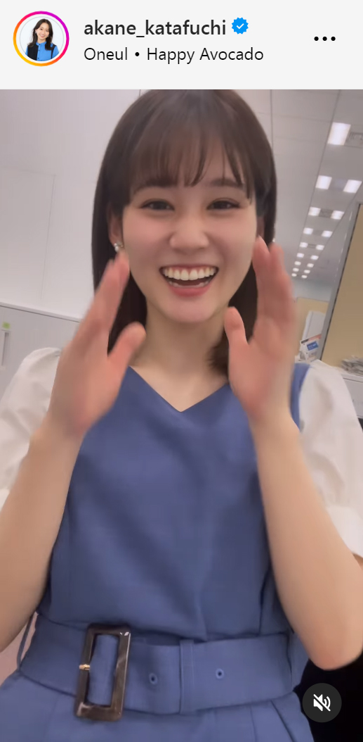 中原みなみアナ（片渕茜アナのインスタグラムから）