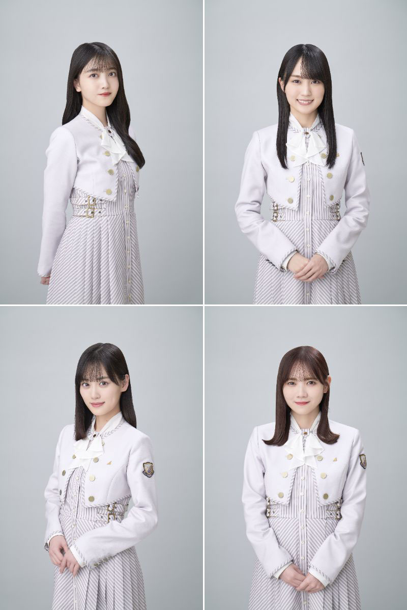 左から時計回りに久保史緒里、賀喜遥香、田村真佑、山下美月