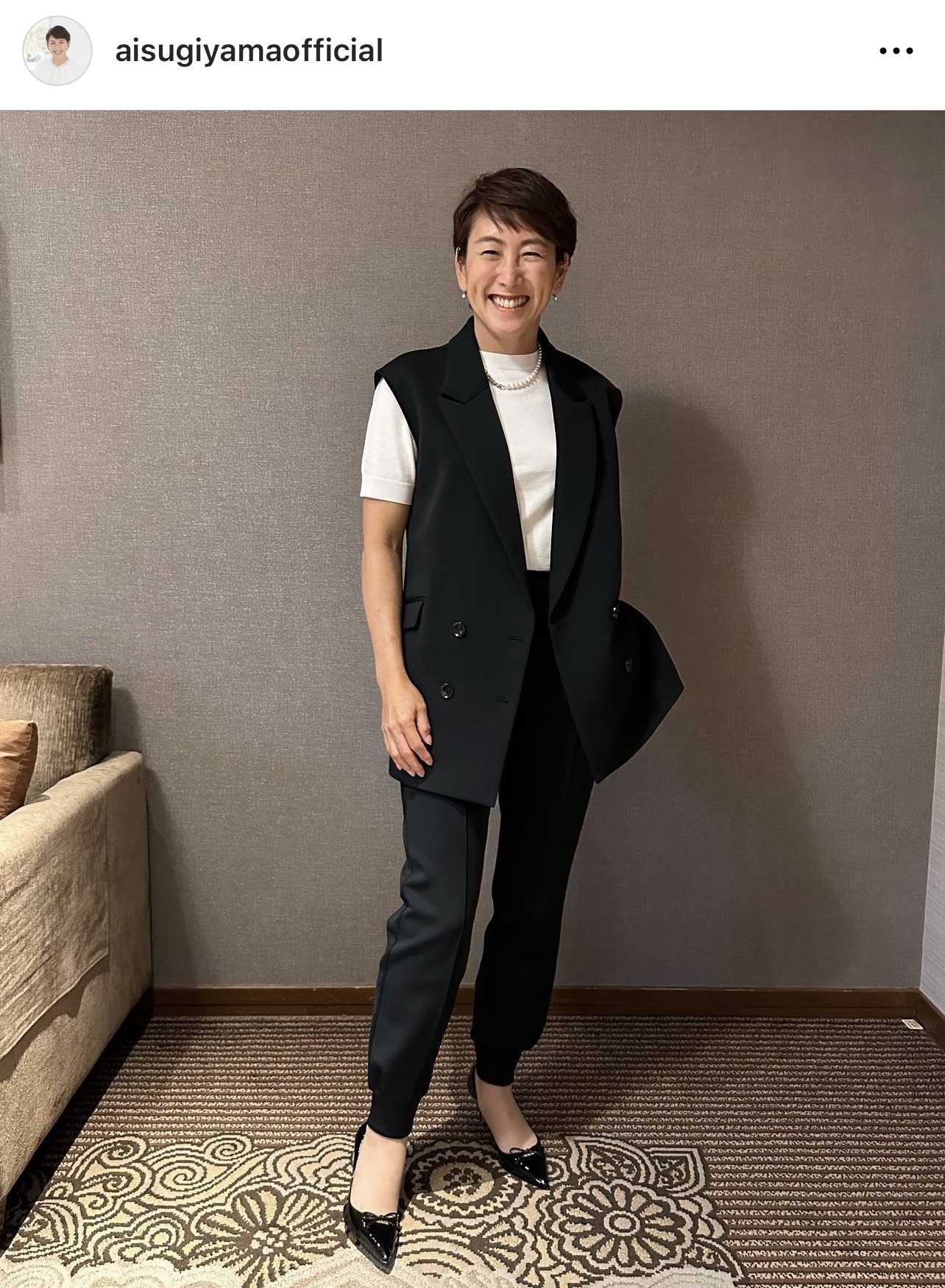 笑顔の杉山愛さん（杉山愛さんのインスタグラムから）