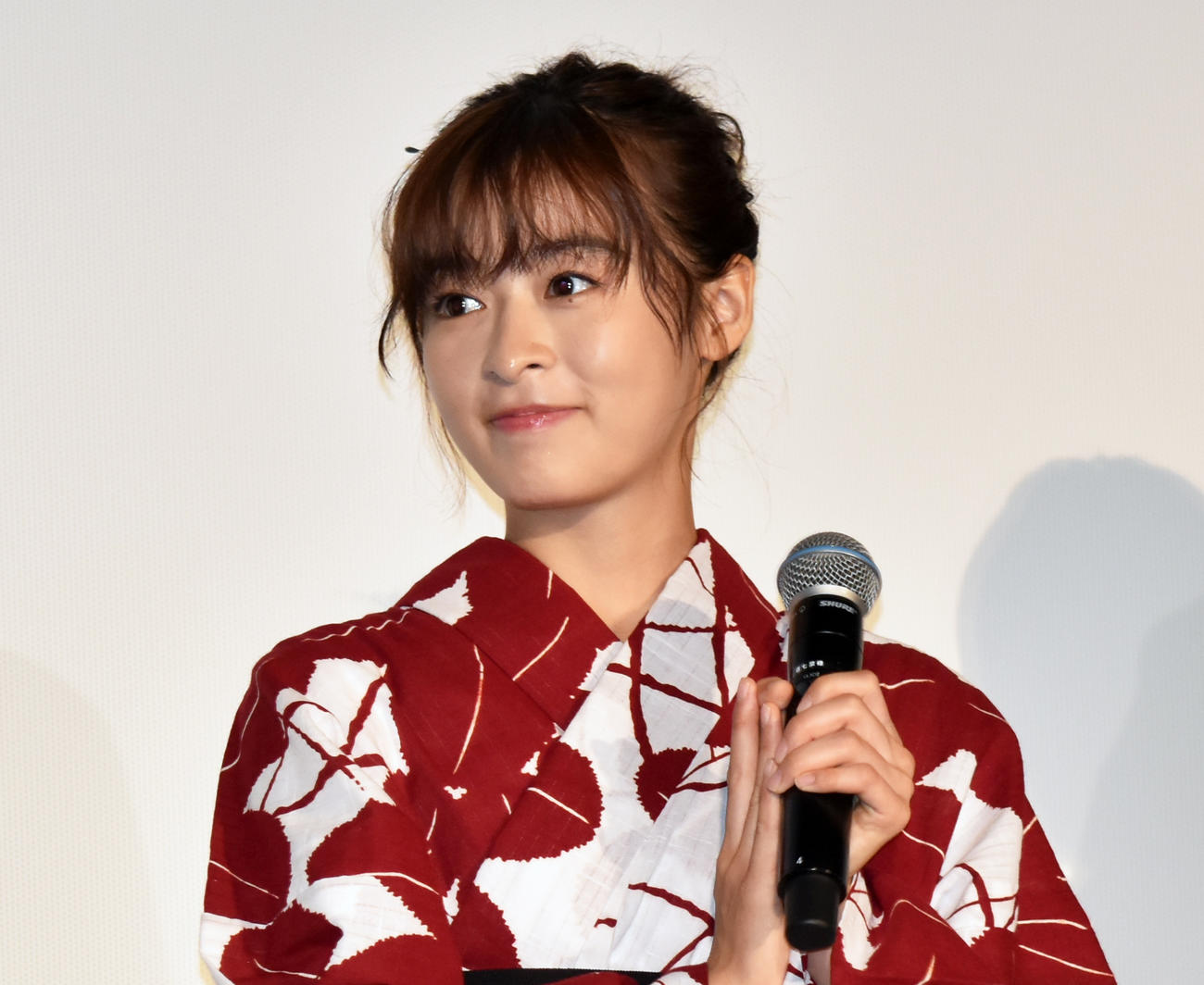主演映画「君は放課後インソムニア」公開御礼七夕イベントに浴衣姿で参加した森七菜