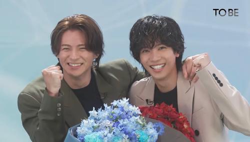 滝沢秀明氏の新会社「TOBE」合流を発表した平野紫耀（左）と神宮寺勇太（「TOBE」公式YouTubeチャンネルから）