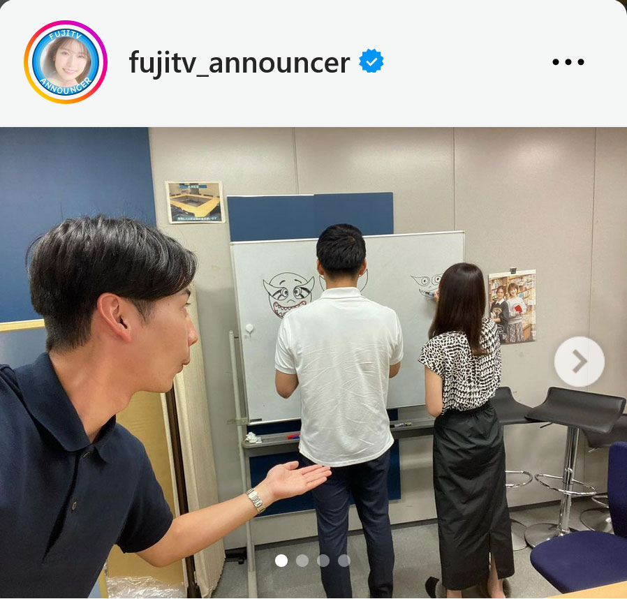 フジテレビアナウンサー公式インスタグラムから
