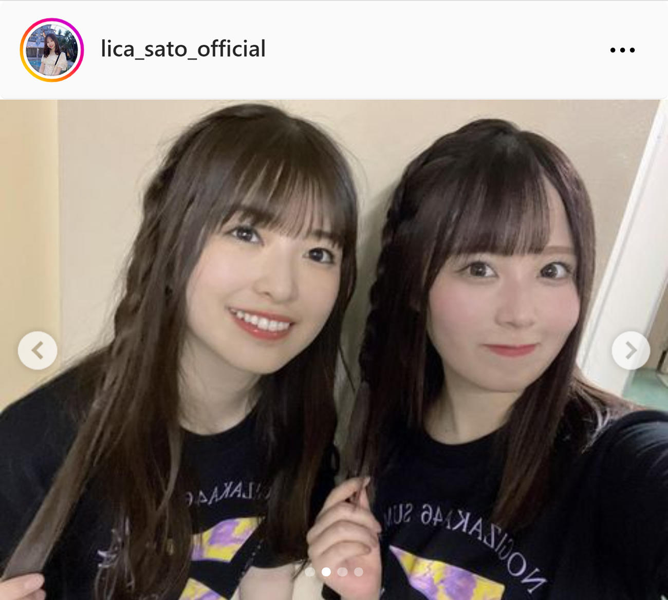 乃木坂46佐藤璃果のインスタグラムから