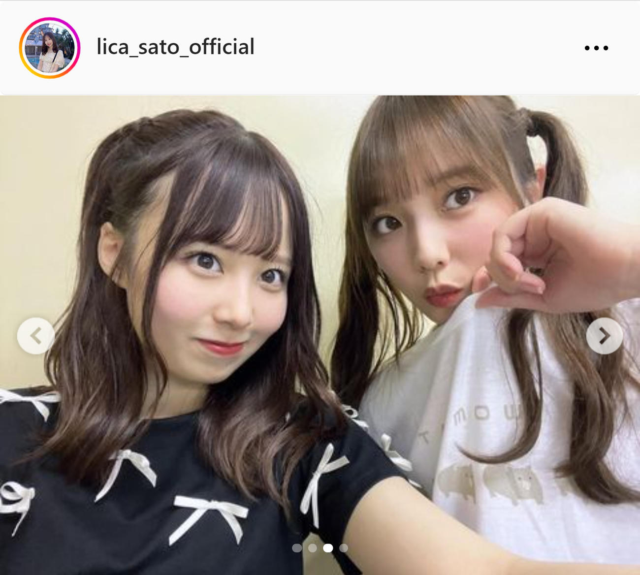 乃木坂46佐藤璃果のインスタグラムから