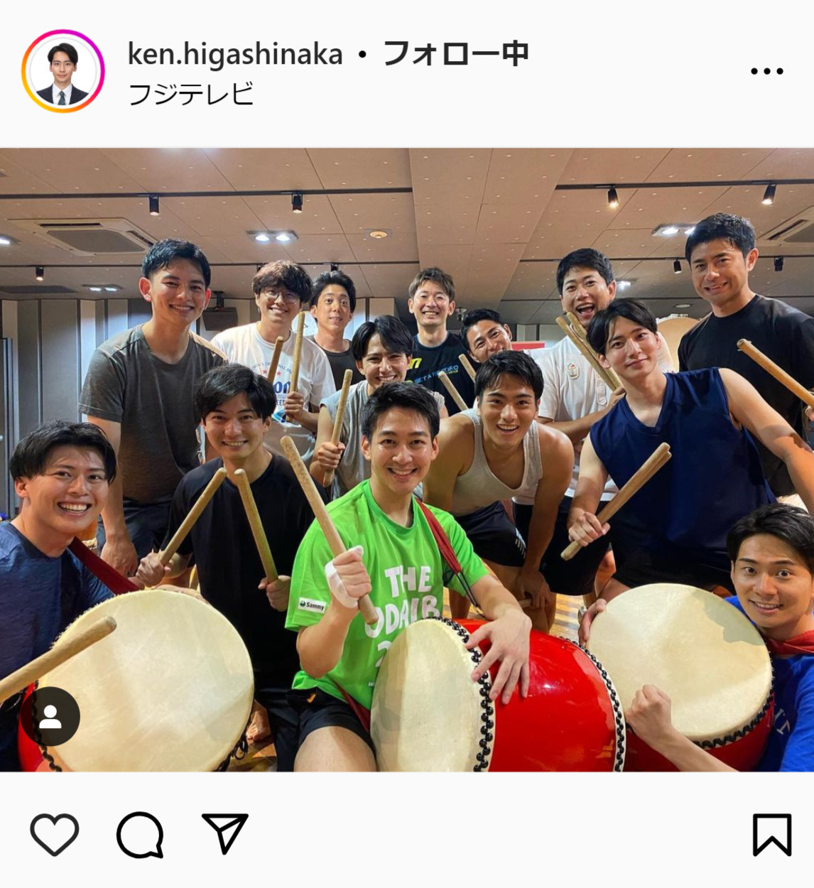 東中健アナのインスタグラムから
