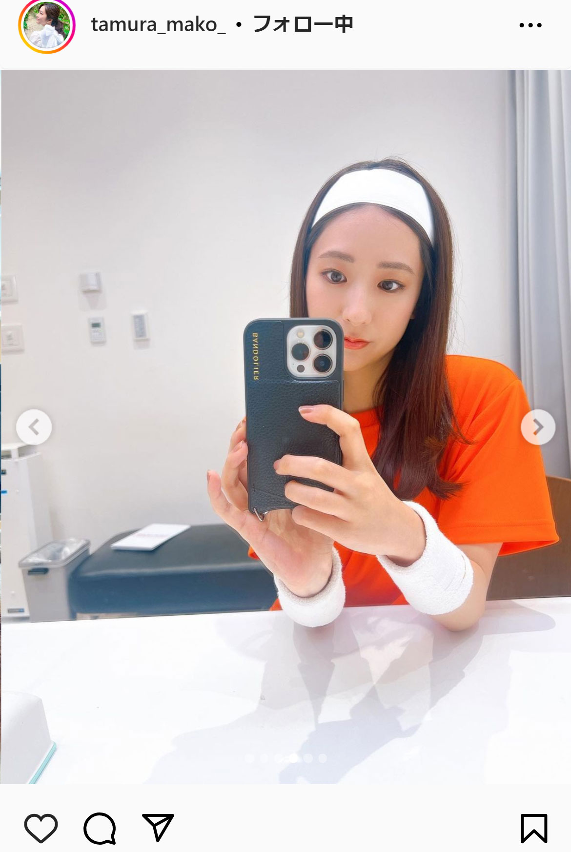 田村真子アナのインスタグラムから