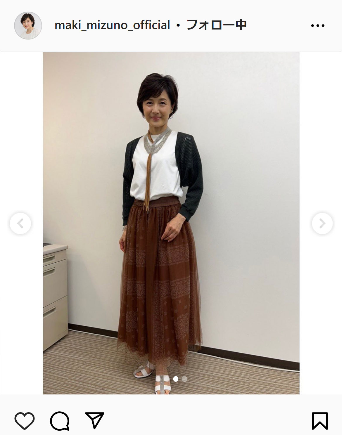 水野真紀のインスタグラムから