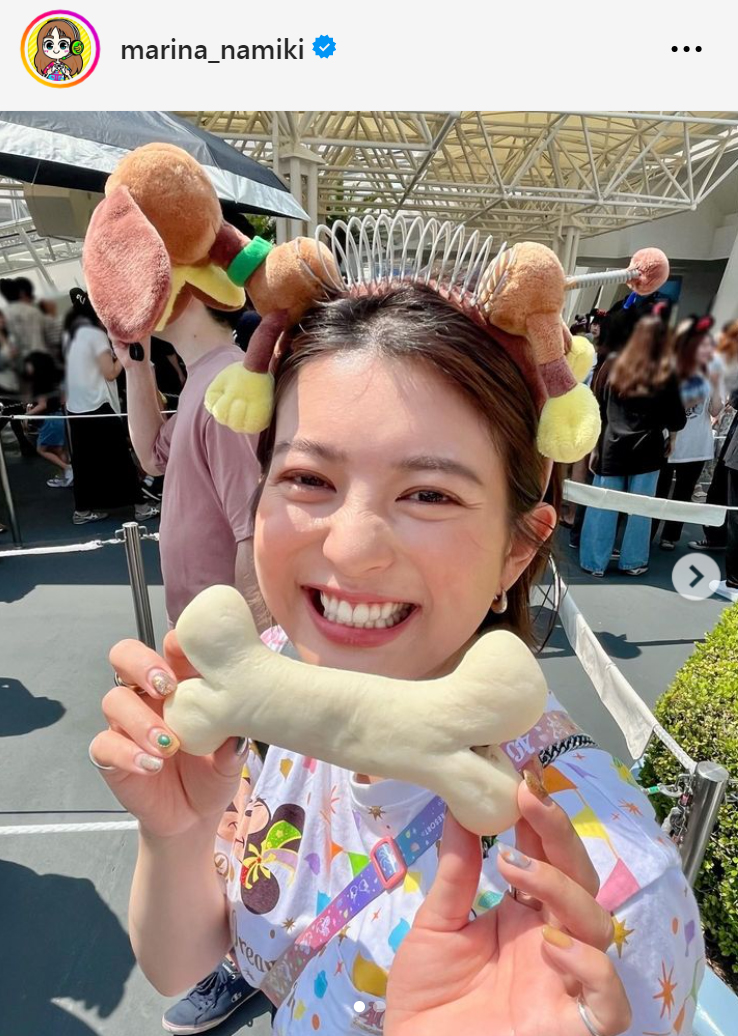 並木万里菜アナのインスタグラムから
