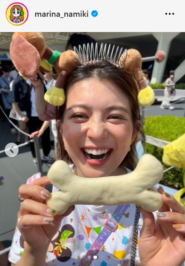 並木万里菜アナのインスタグラムから
