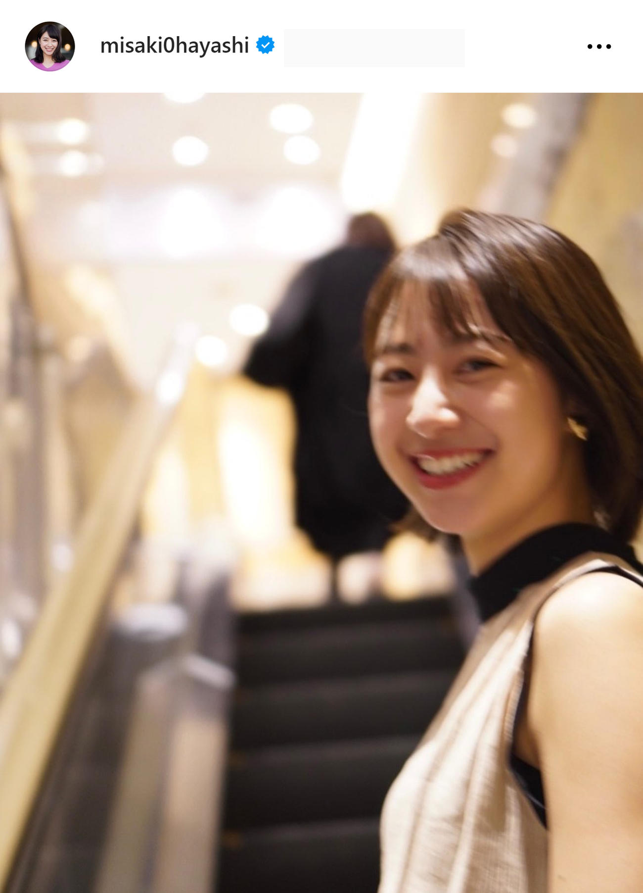 テレ朝林美沙希アナのインスタグラムから