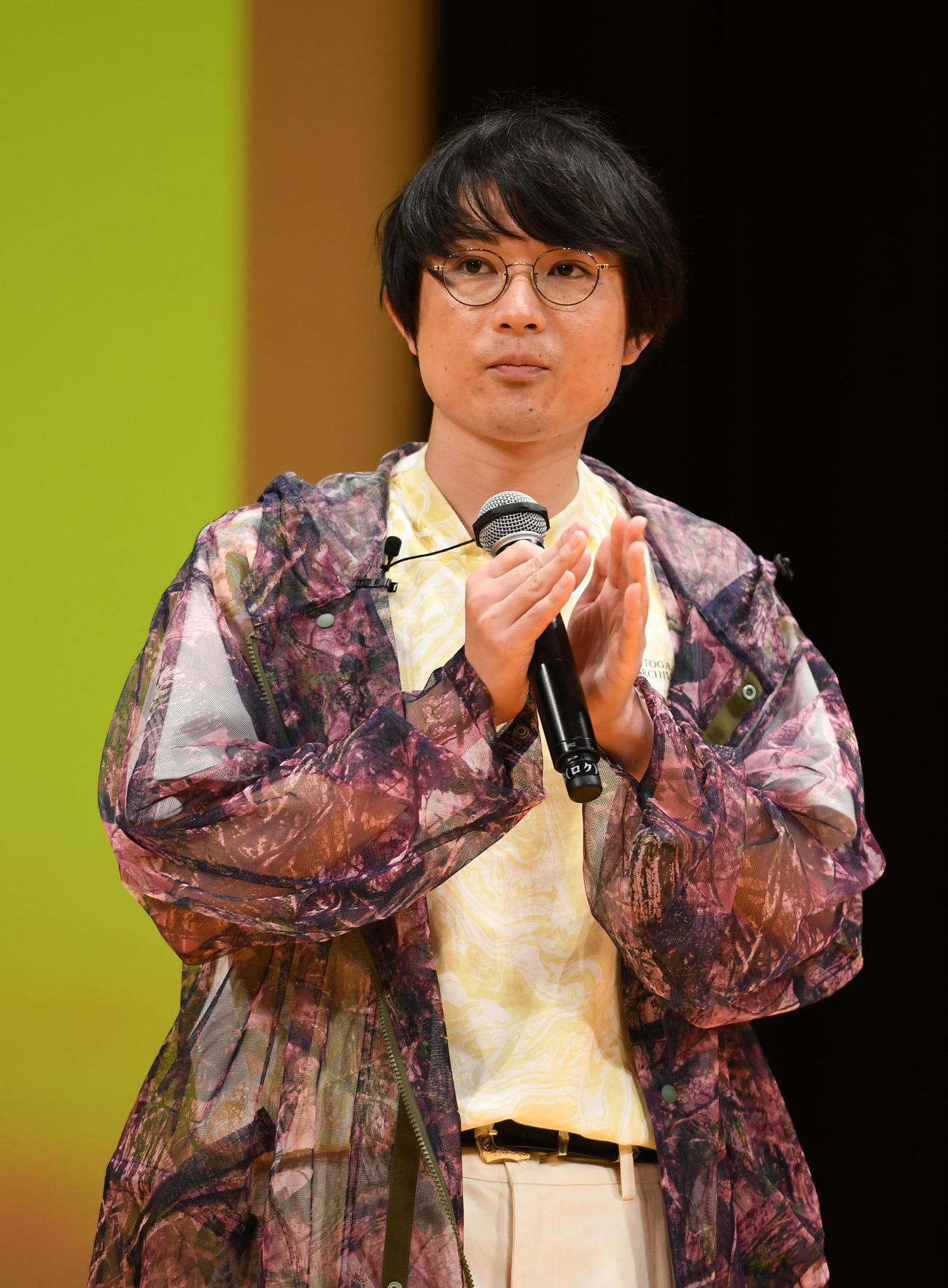 完成披露試写会に登場した空気階段の水川かたまり（撮影・横山健太）