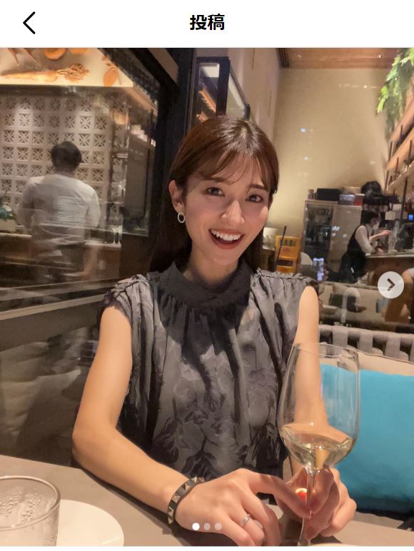 山本里菜アナのインスタグラムから
