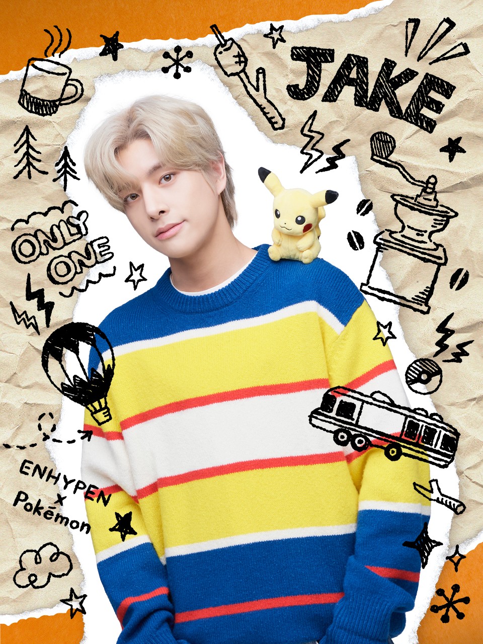 ENHYPENのJAKEはピカチュウを選択（C）Pokemon／Nintendo／CR／GF