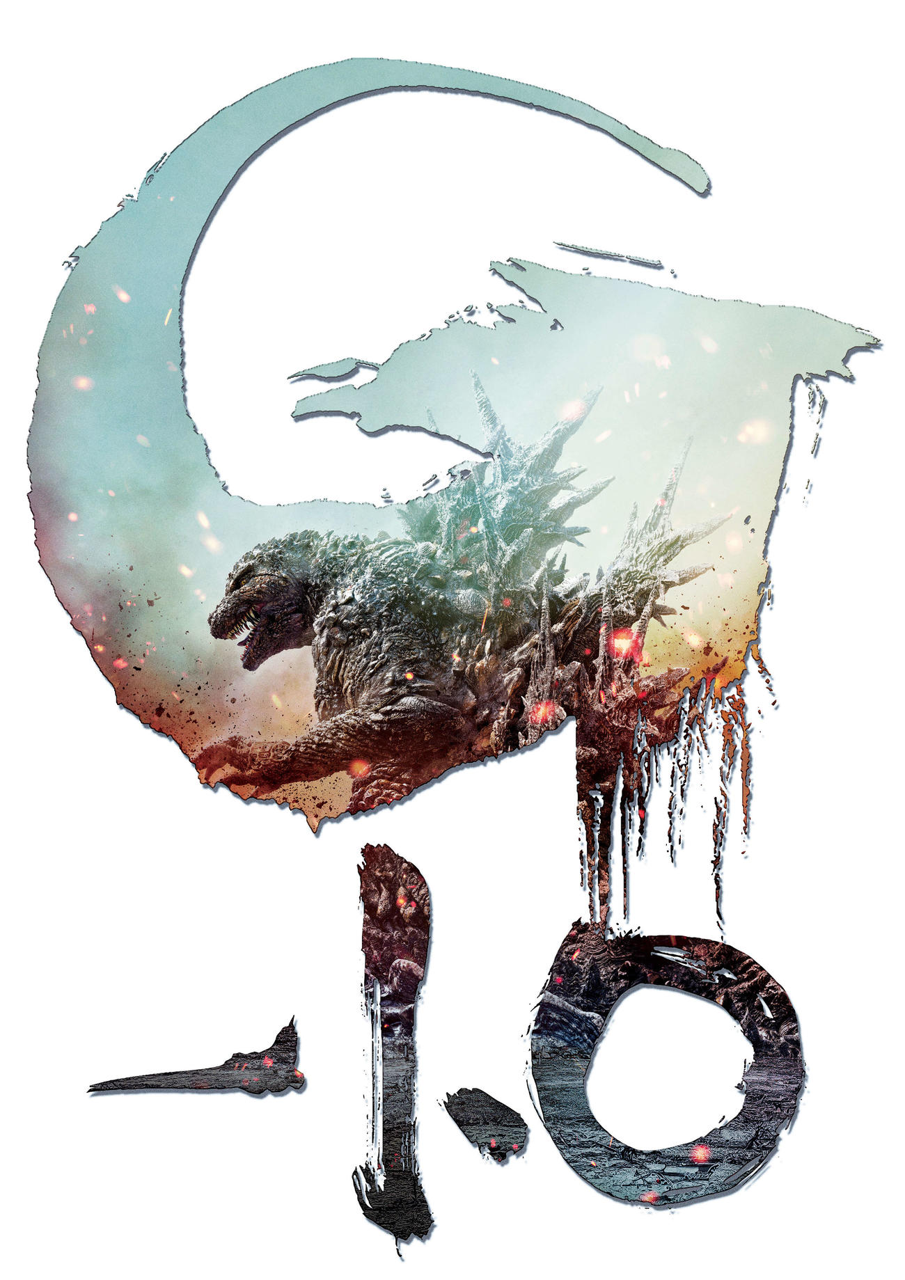 ゴジラ生誕70周年記念作品「ゴジラ－1.0」のティザービジュアル(C)2023 TOHO CO.,LTD.