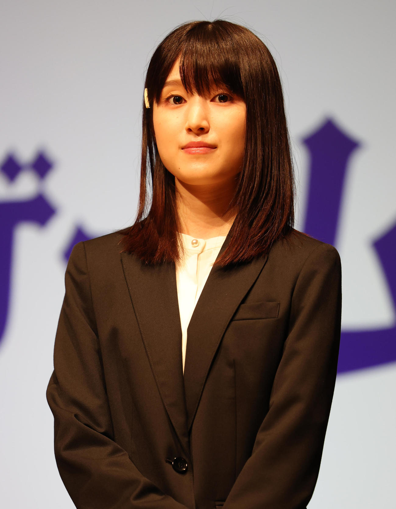 TBSの金曜ドラマ「トリリオンゲーム」の制作発表に登場した福本莉子（撮影・野上伸悟）