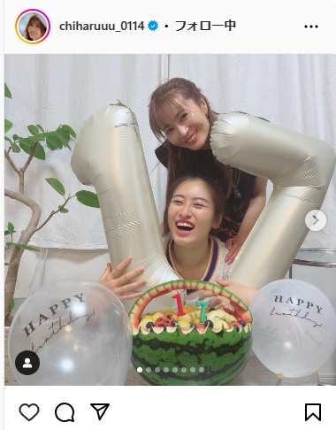 新山千春のインスタグラムから