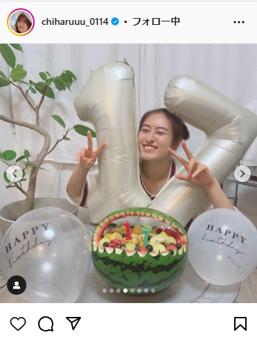 新山千春のインスタグラムから