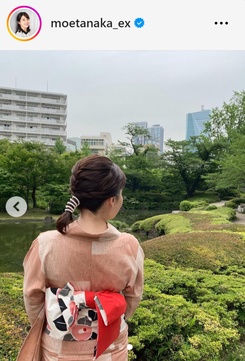 テレビ朝日田中萌アナウンサーのインスタグラムから