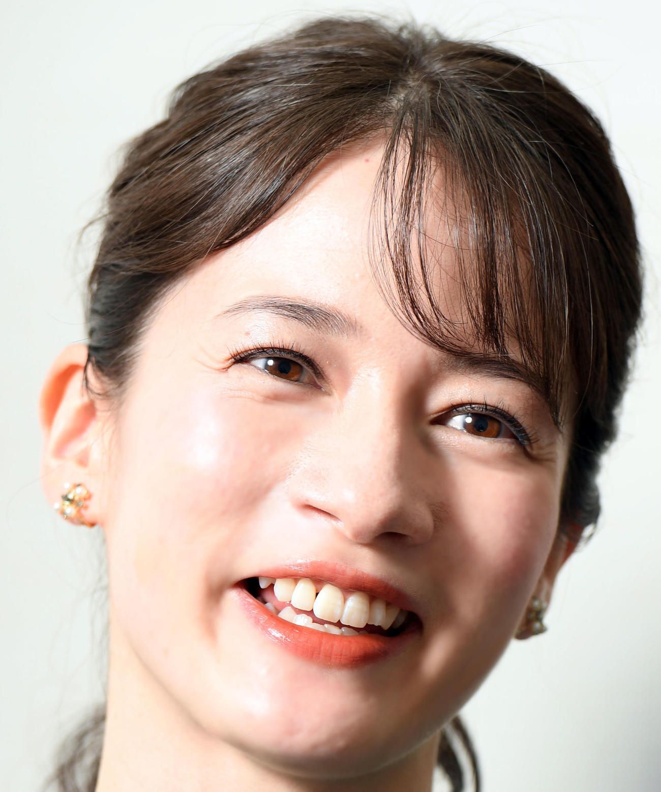 本紙インタビューで心境を語るTBS宇内梨沙アナウンサー（撮影・たえ見朱実）