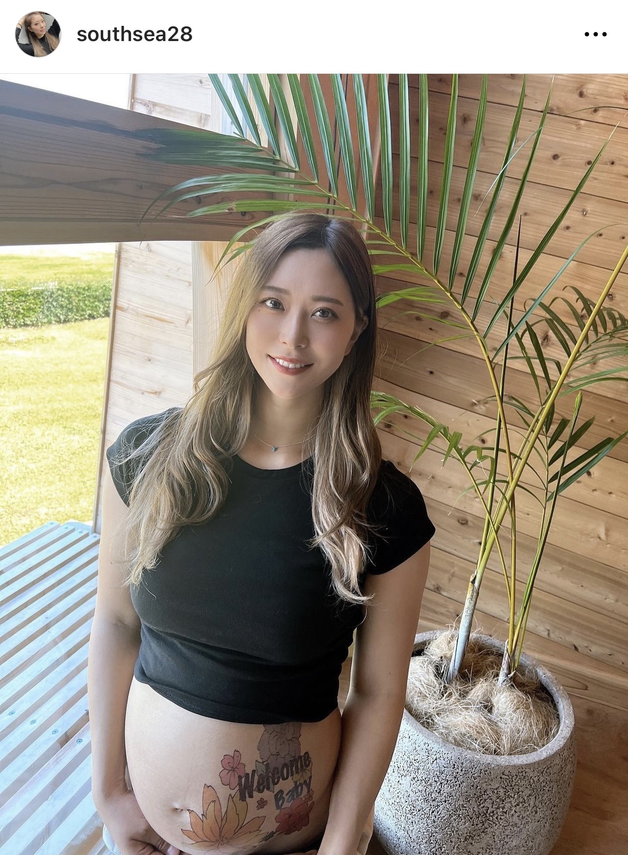 第1子の妊娠を報告した高塚南海さん（高塚南海さんのインスタグラムから）