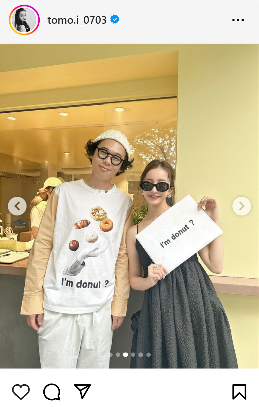 板野友美のインスタグラムから