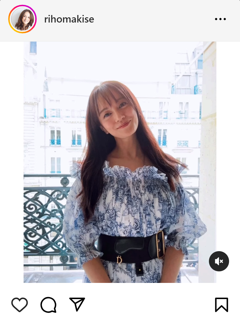 牧瀬里穂のインスタグラムから
