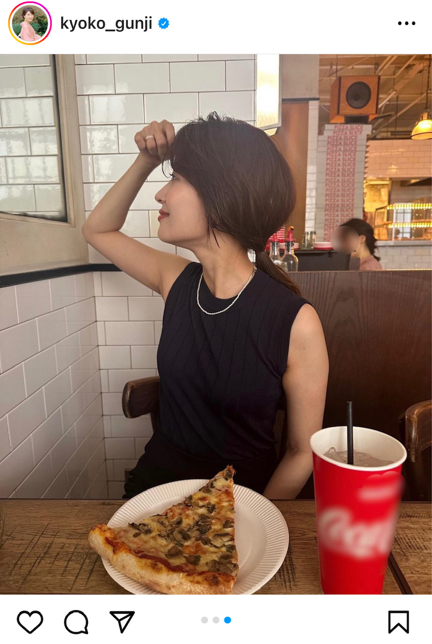 郡司恭子アナのインスタグラムから