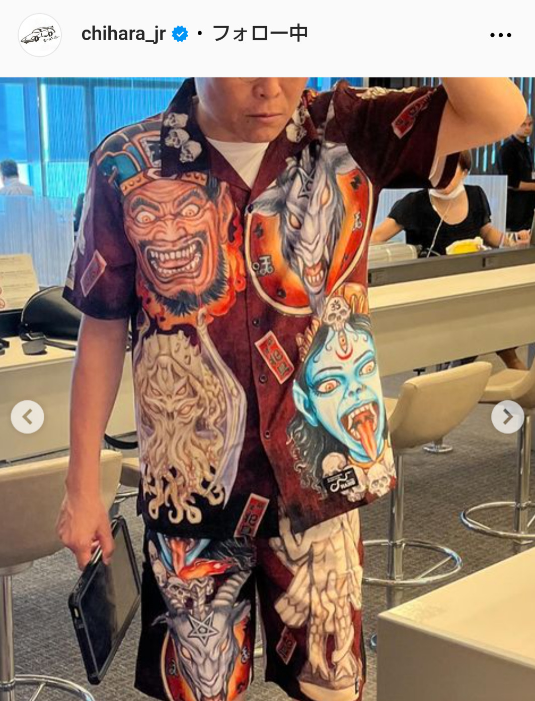 千原ジュニアのインスタグラムから
