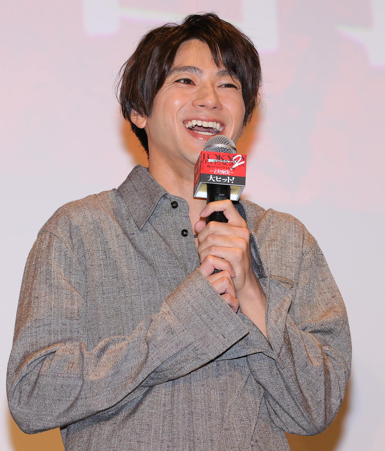 「東京リベンジャーズ2　血のハロウィン編－決戦－」大ヒット舞台あいさつを行った山田裕貴（撮影・野上伸悟）