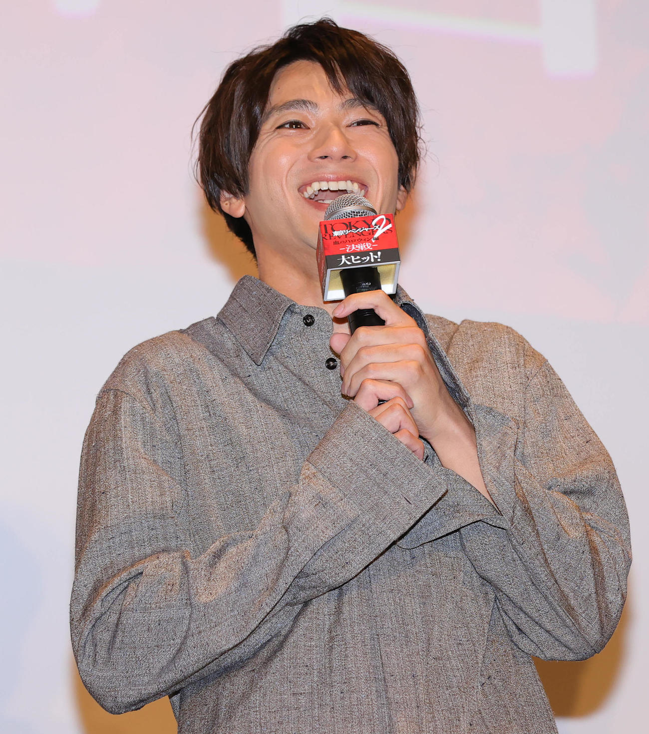 「東京リベンジャーズ2　血のハロウィン編－決戦－」大ヒット舞台あいさつを行った山田裕貴（撮影・野上伸悟）