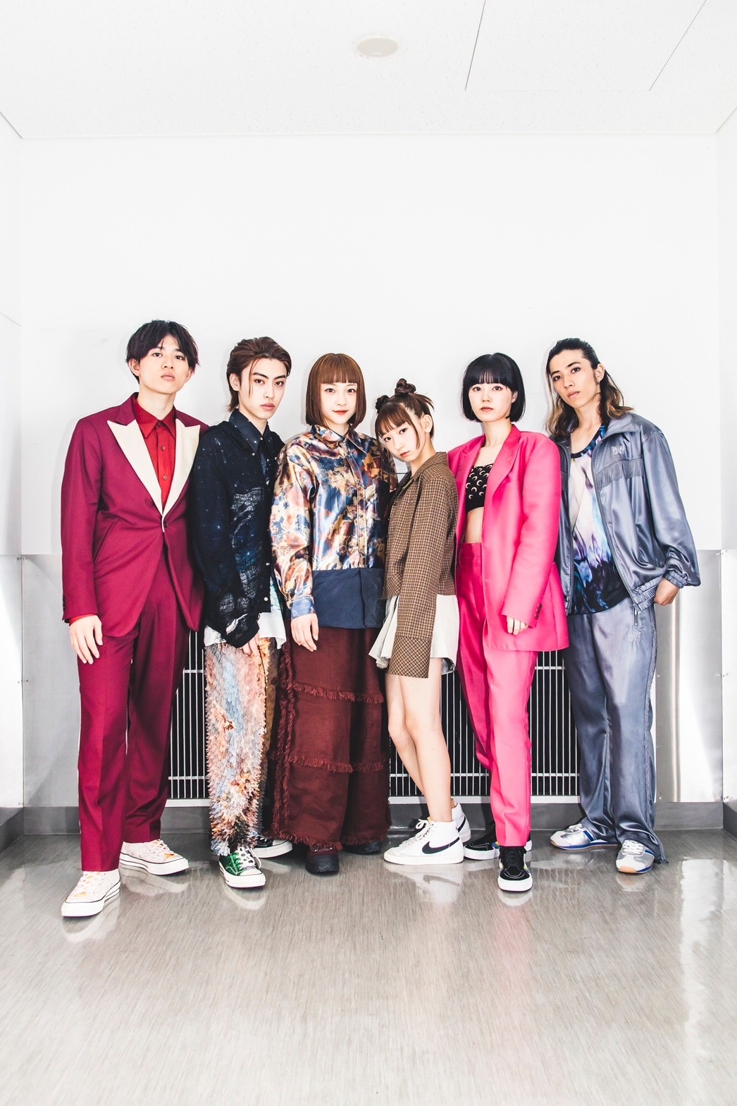 初ライブ「Why don’t you BiTE？？」を開催したBiTE A SHOCK。左からRYUUSEi、HARUTO、RiNA、SAORi、HANANO、MAHiTO