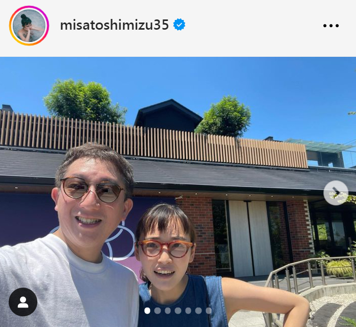 清水みさとと高橋茂雄（清水みさとのインスタグラムから）