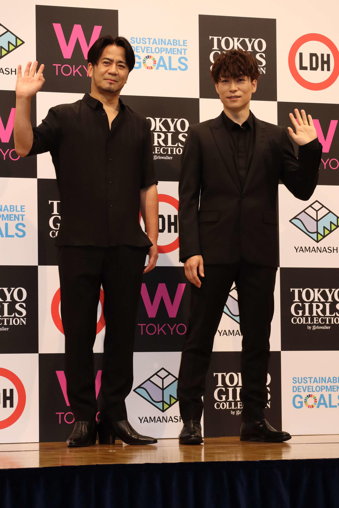 「TGC FES YAMANASHI2023」の記者発表会に出席したEXILE HIRO（左）とEXILE TETSUYA